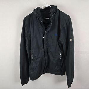 Bench Utility Jacket Men's Medium Full Zip Up Hooded Navy Blue